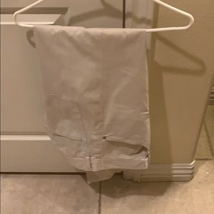 Cream-Colored Banana-Republic Casual Pants